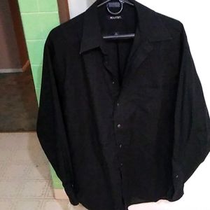Black long sleeve Puritan dress shirt men size XL
